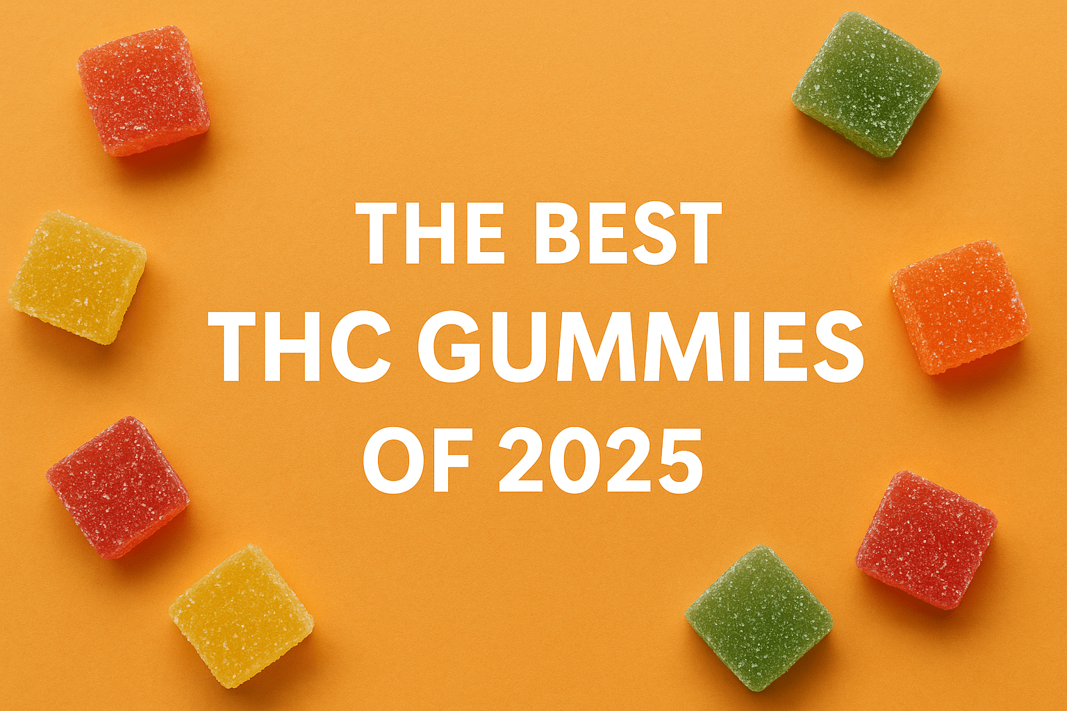 multi colored gummies on solid background