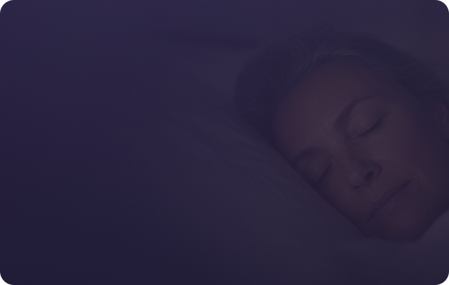 Calm bedroom at night