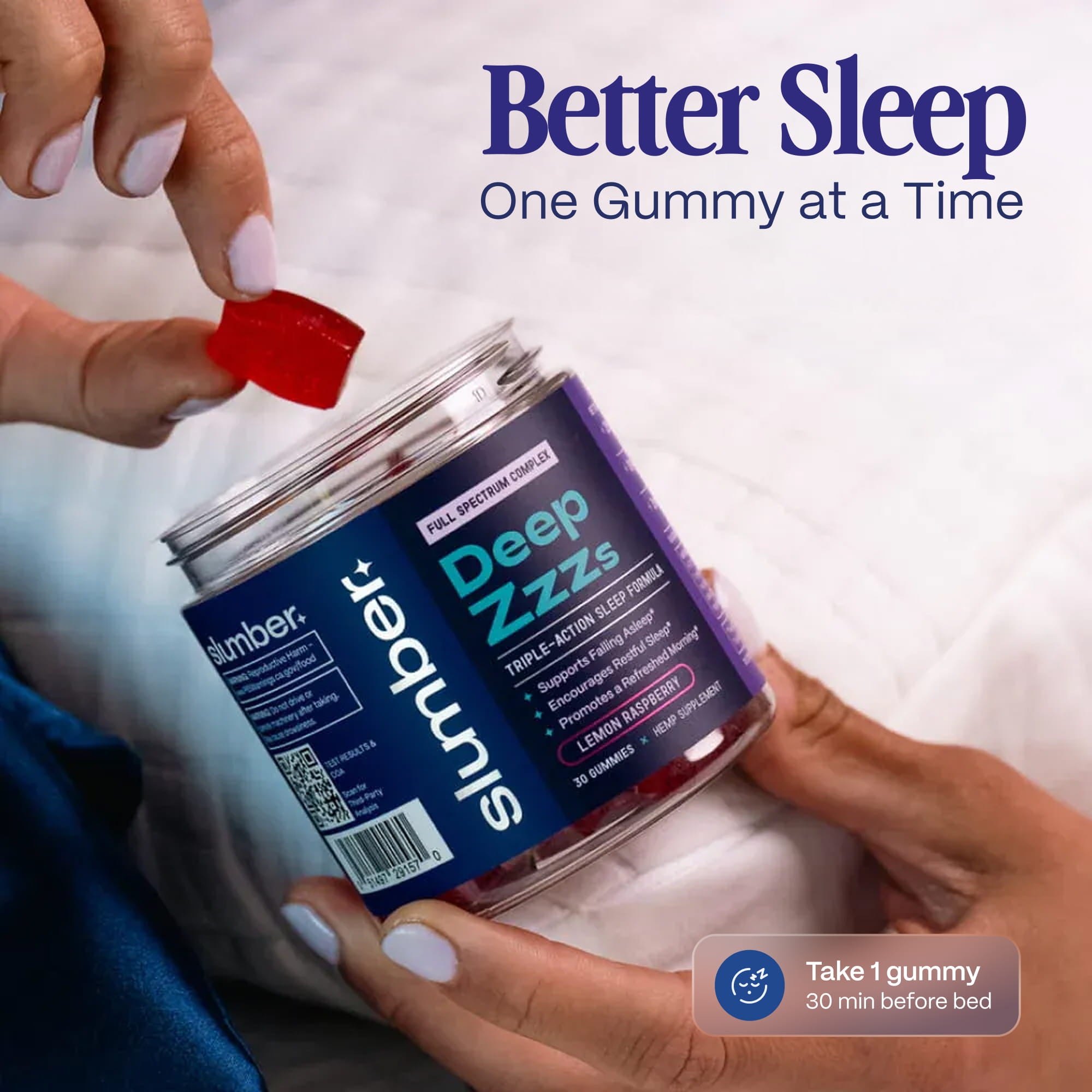 Deep Zzzs CBD CBN THC Gummies For Sleep