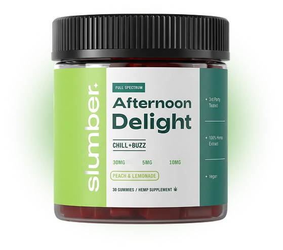Slumber sleep gummies jar, dark label