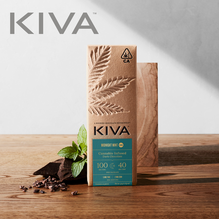 Kiva Confections Midnight Mint Dark Chocolate CBN