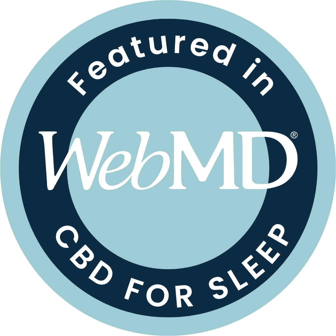 'WebMD badge for CBD for sleep feature.'